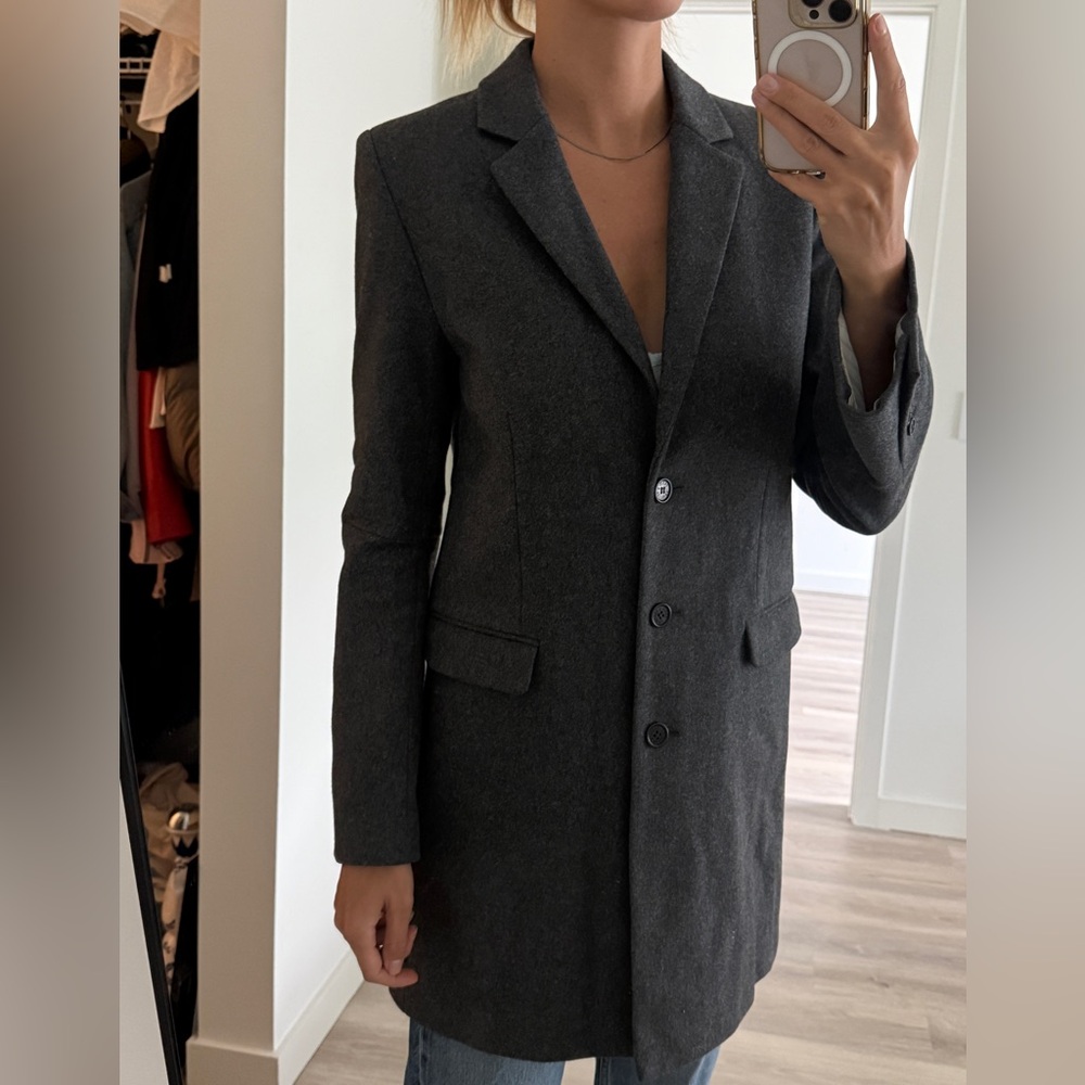 Women's dark grey wool coat by Zadig & Voltaire